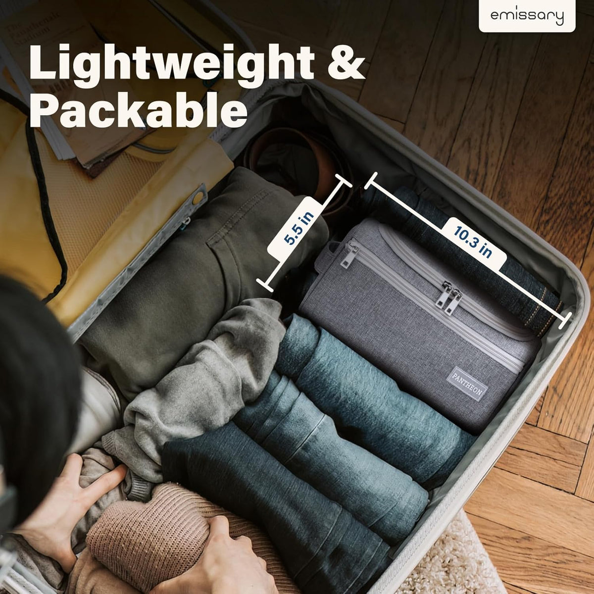 Travel Toiletry Bag for Men and Women, Travel Bag for Toiletries, Dopp Kit for Men, Travel Bathroom Bag, Mens Travel Bag Hanging Toiletry Organizer Toiletry Kit for Traveling (Gray)